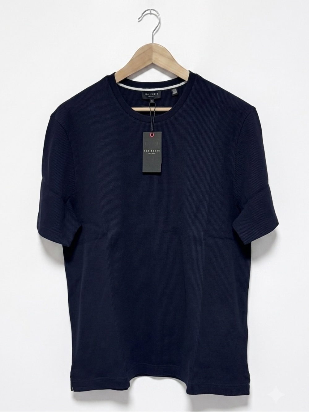 TED BAKER London Navy Waffle Knit Crewneck T-Shirt NWT XL (5)